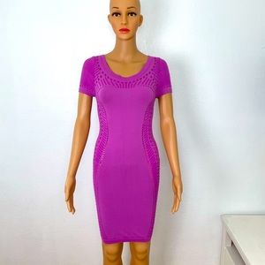 Bebe Y2K Size S Purple Bodycon Stretchy Dress